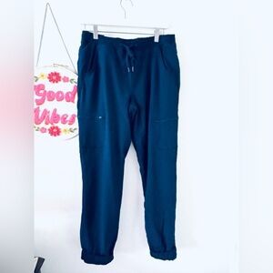 NWT Eddie Bauer Navy Drawstring Lined Pants